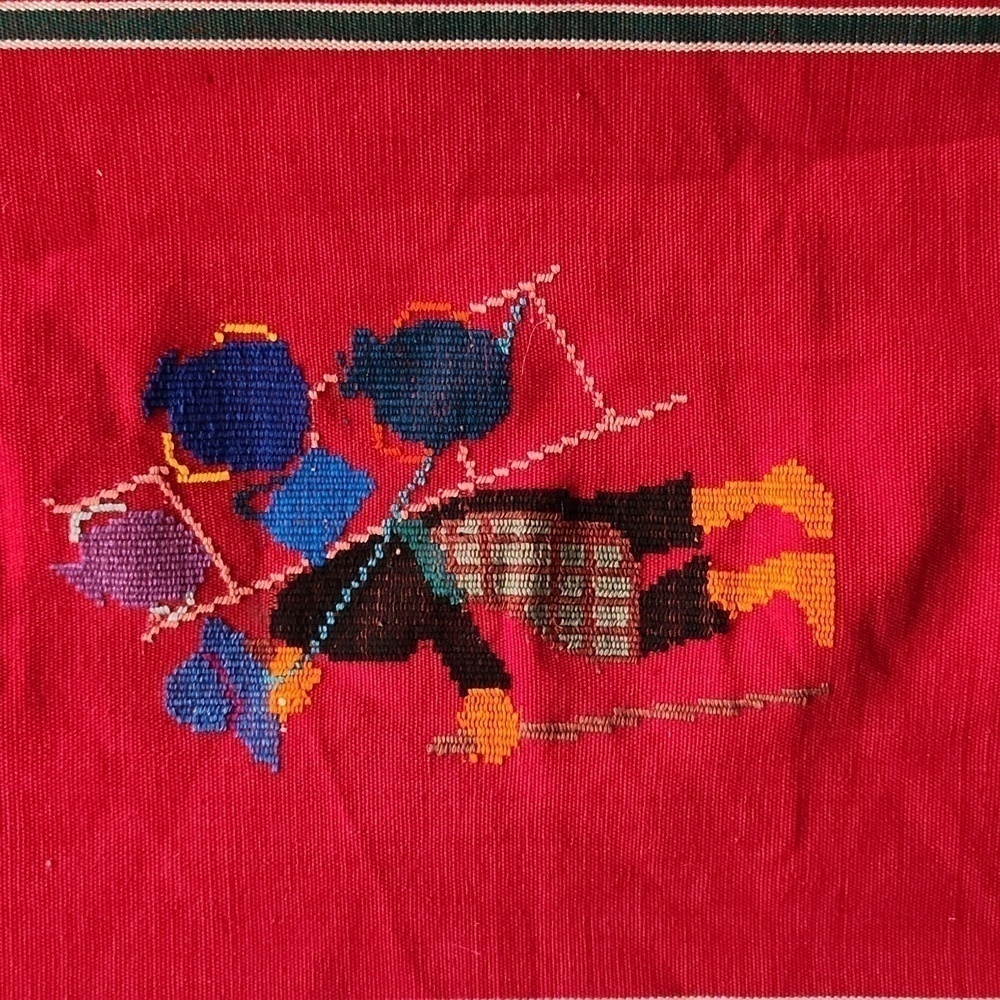 Guatemalan Table Runner Woven Vtg - Picture 6 of 8
